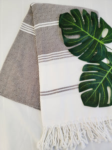 Beach/Bath Sand Free Towels-Easy Carry Quick Dry Thin Towel-Dark Beige