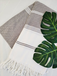 Beach/Bath Sand Free Towels-Easy Carry Quick Dry Thin Towel-Dark Beige