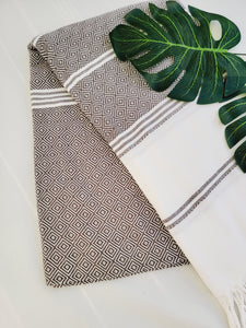 Beach/Bath Sand Free Towels-Easy Carry Quick Dry Thin Towel-Dark Beige