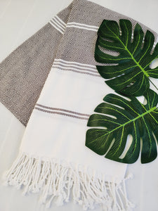 Beach/Bath Sand Free Towels-Easy Carry Quick Dry Thin Towel-Dark Beige