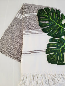 Beach/Bath Sand Free Towels-Easy Carry Quick Dry Thin Towel- Brown