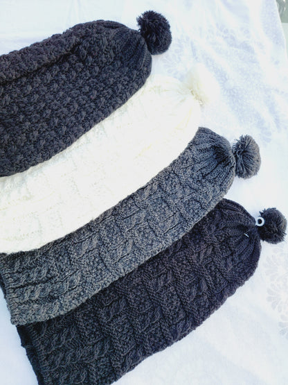 Gorro, Gorro Largo de Invierno con Ponpon
