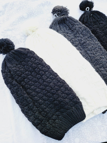Gorro, Gorro Largo de Invierno con Ponpon
