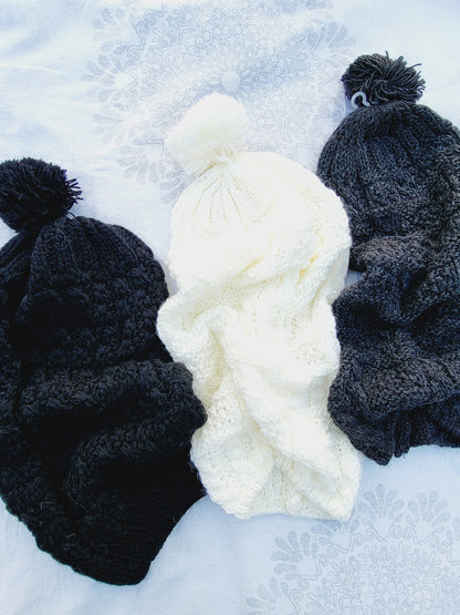 Gorro, Gorro Largo de Invierno con Ponpon