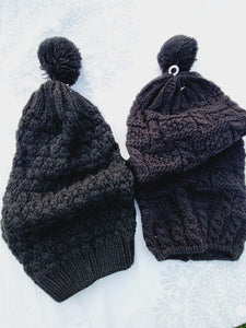 Beanie, Long Winter Hat with Ponpon