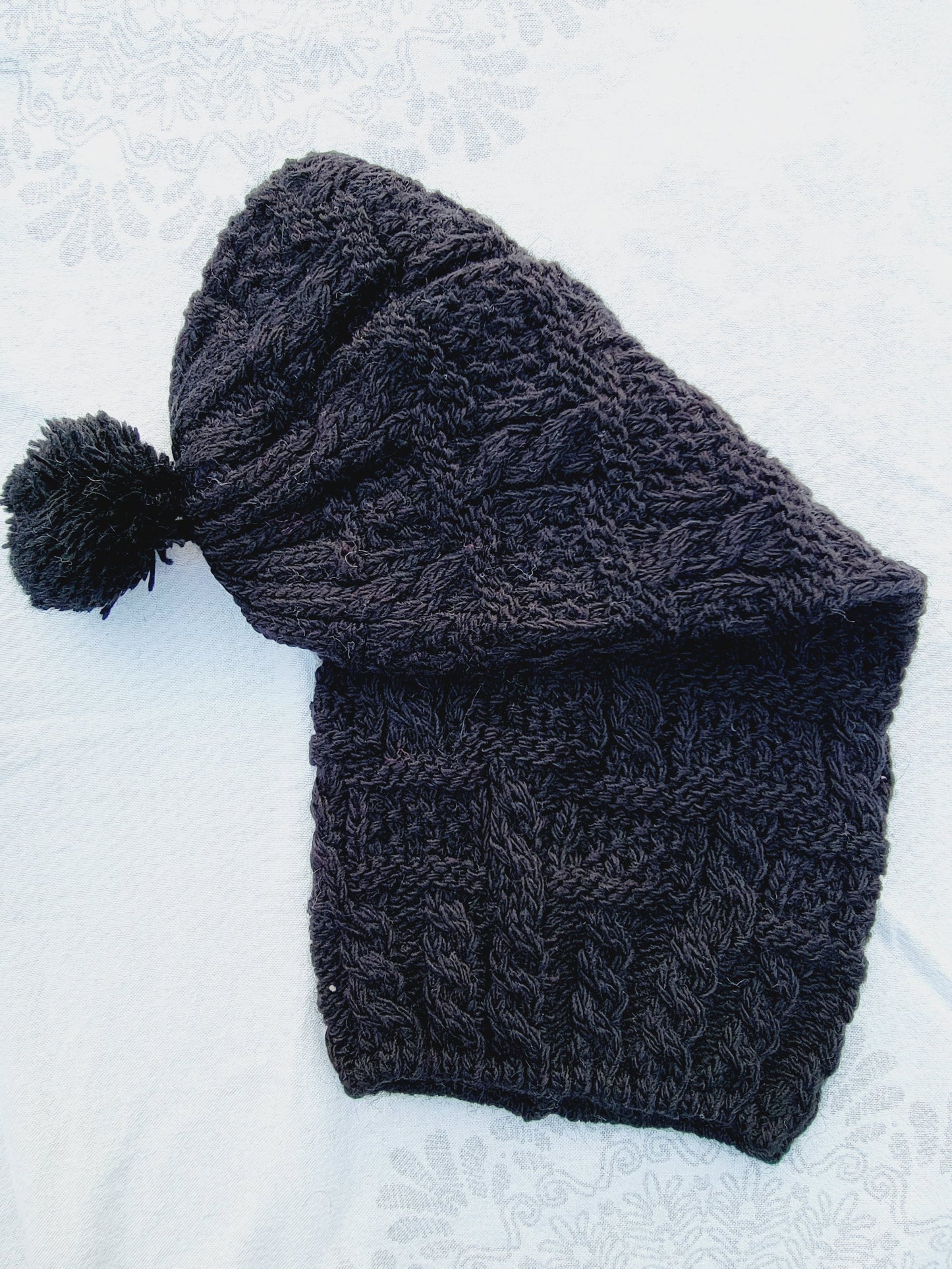 Gorro, Gorro Largo de Invierno con Ponpon