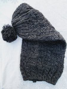Beanie, Long Winter Hat with Ponpon