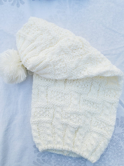 Gorro, Gorro Largo de Invierno con Ponpon