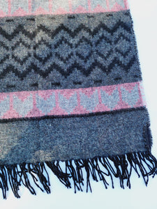 Scarf, Shawl, Extra Soft Unisex Head Cover - Gray/Blush