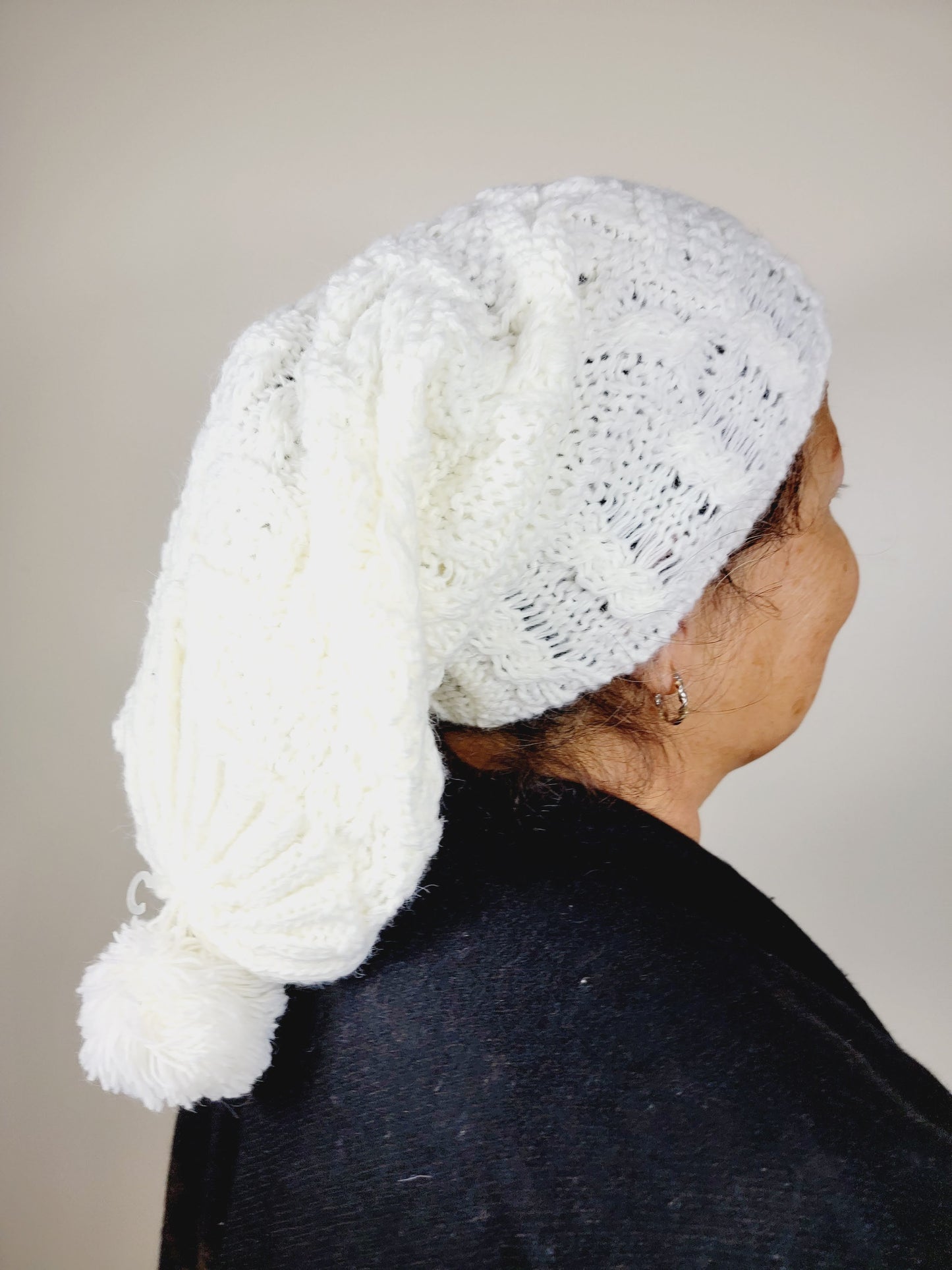 Gorro, Gorro Largo de Invierno con Ponpon