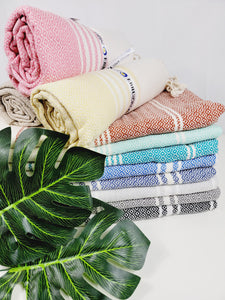 Turkish Towel - Easy Carry Quick Dry Throw - Tabacco