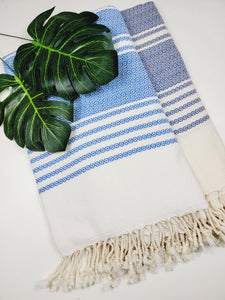 Turkish Towel - Easy Carry Quick Dry Throw - Navy