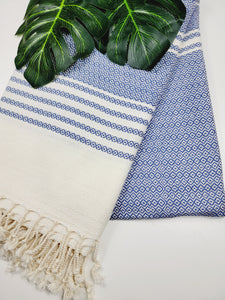 Turkish Towel - Easy Carry Quick Dry Throw - Navy