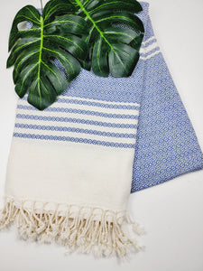 Turkish Towel - Easy Carry Quick Dry Throw - Navy