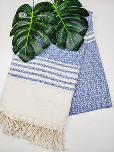 Turkish Towel - Easy Carry Quick Dry Throw - Navy