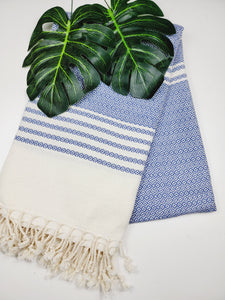 Turkish Towel - Easy Carry Quick Dry Throw - Navy