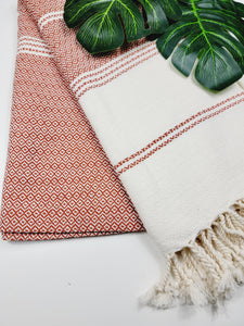 Turkish Towel - Easy Carry Quick Dry Throw - Tabacco