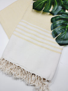 Turkish Towel - Easy Carry Quick Dry Throw - Yellow