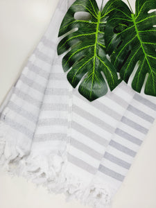 One sided Terry Towel - Sand free beach and Bath towel- Gray