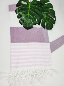Beach/Bath Turkish Towel Easy carry Quick Dry - Cherry Pink