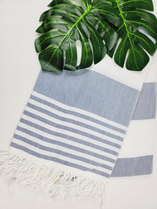 Beach/Bath Turkish Towel Easy carry Quick Dry - Navy