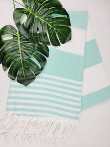 Beach/Bath Turkish Towel Easy carry Quick Dry - Mint