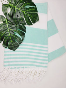 Beach/Bath Turkish Towel Easy carry Quick Dry - Mint