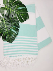 Beach/Bath Turkish Towel Easy carry Quick Dry - Mint