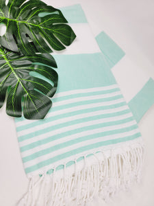 Beach/Bath Turkish Towel Easy carry Quick Dry - Mint