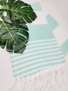 Beach/Bath Turkish Towel Easy carry Quick Dry - Mint