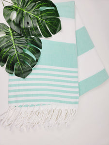 Beach/Bath Turkish Towel Easy carry Quick Dry - Mint