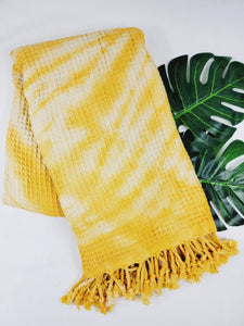 Bath Towel, Waffle Towel, Turkish Beach Towel, Handmade Tie dye