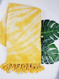 Bath Towel, Waffle Towel, Turkish Beach Towel, Handmade Tie dye