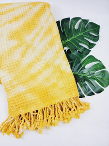 Bath Towel, Waffle Towel, Turkish Beach Towel, Handmade Tie dye