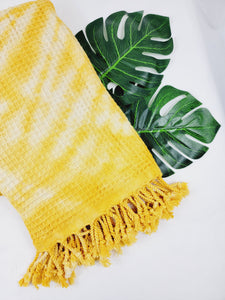 Bath Towel, Waffle Towel, Turkish Beach Towel, Handmade Tie dye