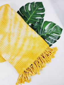 Bath Towel, Waffle Towel, Turkish Beach Towel, Handmade Tie dye