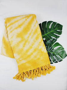 Bath Towel, Waffle Towel, Turkish Beach Towel, Handmade Tie dye