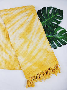 Bath Towel, Waffle Towel, Turkish Beach Towel, Handmade Tie dye