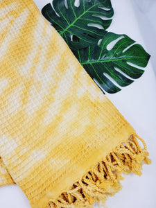 Bath Towel, Waffle Towel, Turkish Beach Towel, Handmade Tie dye