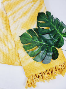 Bath Towel, Waffle Towel, Turkish Beach Towel, Handmade Tie dye