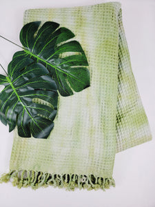 Bath Towel, Waffle Towel, Turkish Beach Towel, Handmade Tie dye
