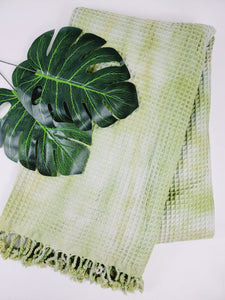 Bath Towel, Waffle Towel, Turkish Beach Towel, Handmade Tie dye