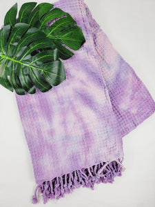 Bath Towel, Waffle Towel, Turkish Beach Towel, Handmade Tie dye