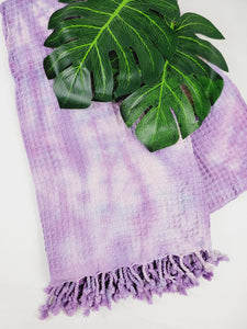 Bath Towel, Waffle Towel, Turkish Beach Towel, Handmade Tie dye