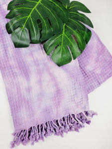 Bath Towel, Waffle Towel, Turkish Beach Towel, Handmade Tie dye