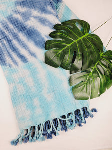 Bath Towel, Waffle Towel, Turkish Beach Towel, Handmade Tie dye