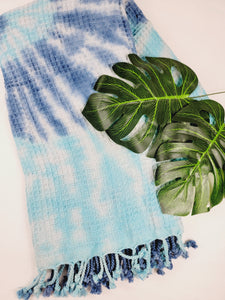 Bath Towel, Waffle Towel, Turkish Beach Towel, Handmade Tie dye