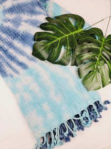 Bath Towel, Waffle Towel, Turkish Beach Towel, Handmade Tie dye