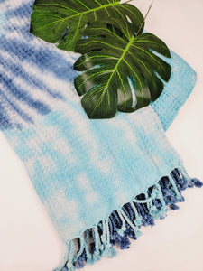 Bath Towel, Waffle Towel, Turkish Beach Towel, Handmade Tie dye