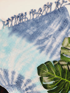Bath Towel, Waffle Towel, Turkish Beach Towel, Handmade Tie dye